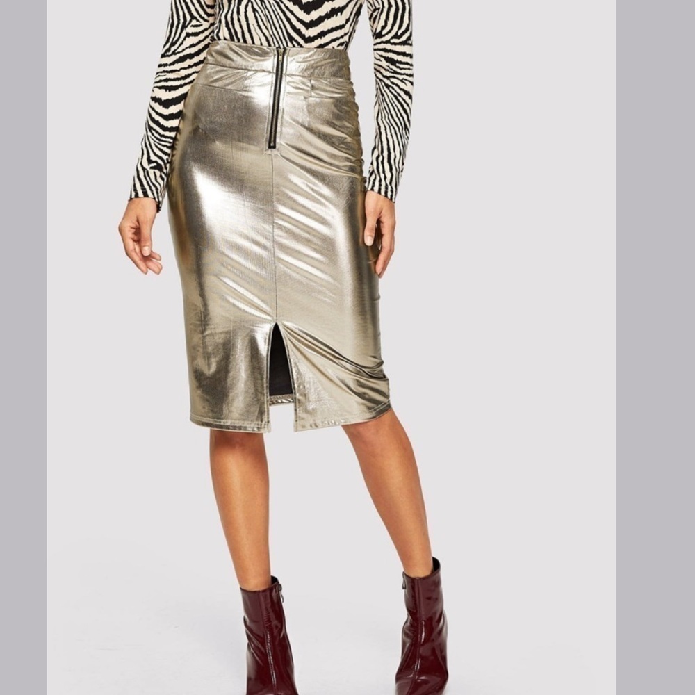 FASHION NOVA glitter pencil high waisted skirt S